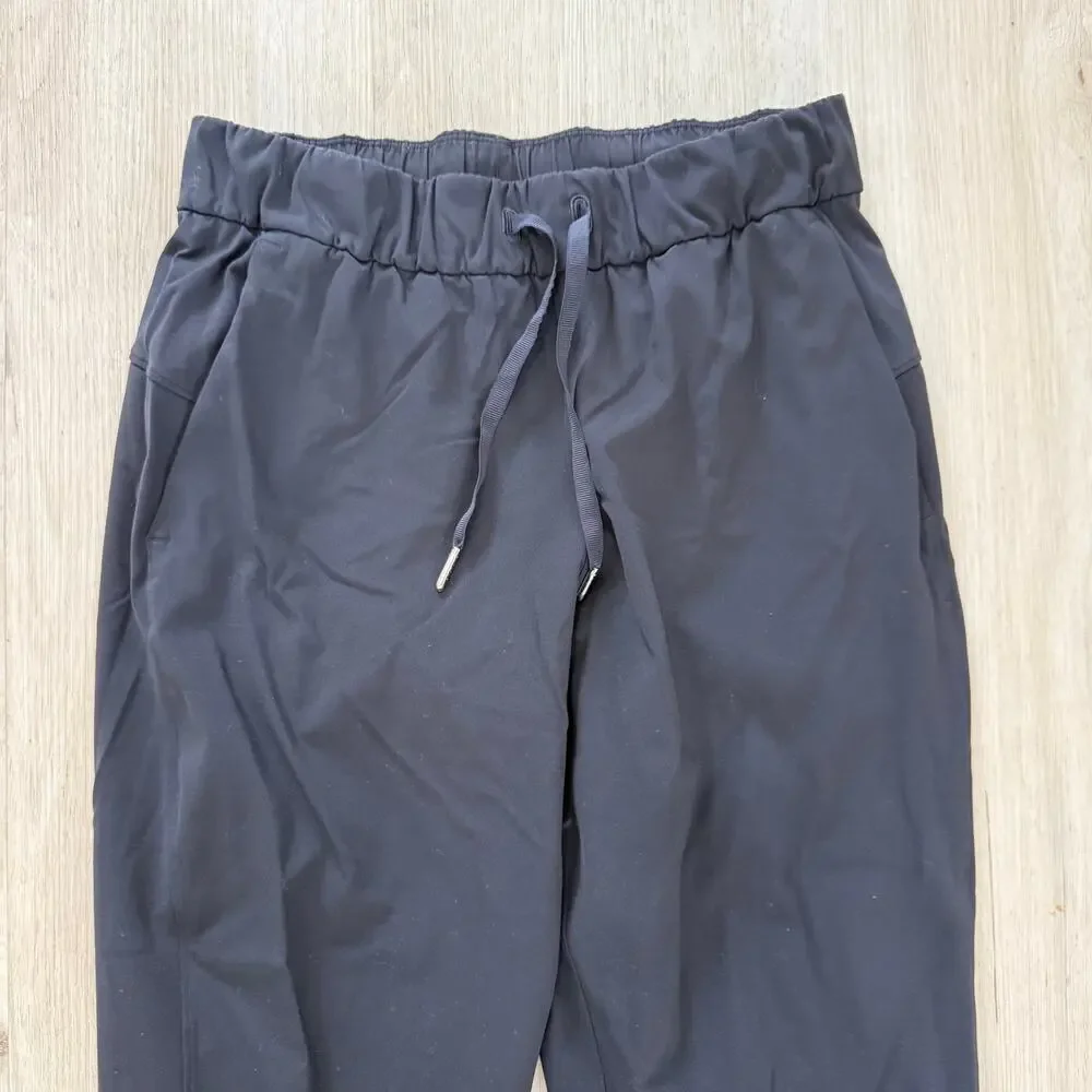 Lululemon On The Fly Jogger Pants Black Athletic Drawstring Athleisure Size 4